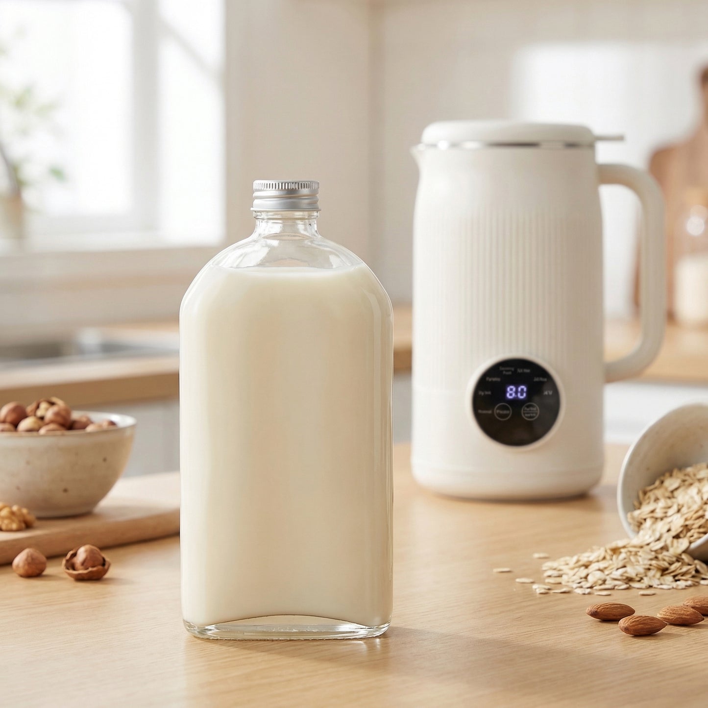 Glasflasche 500ml – Für Pflanzenmilch, Säfte & mehr