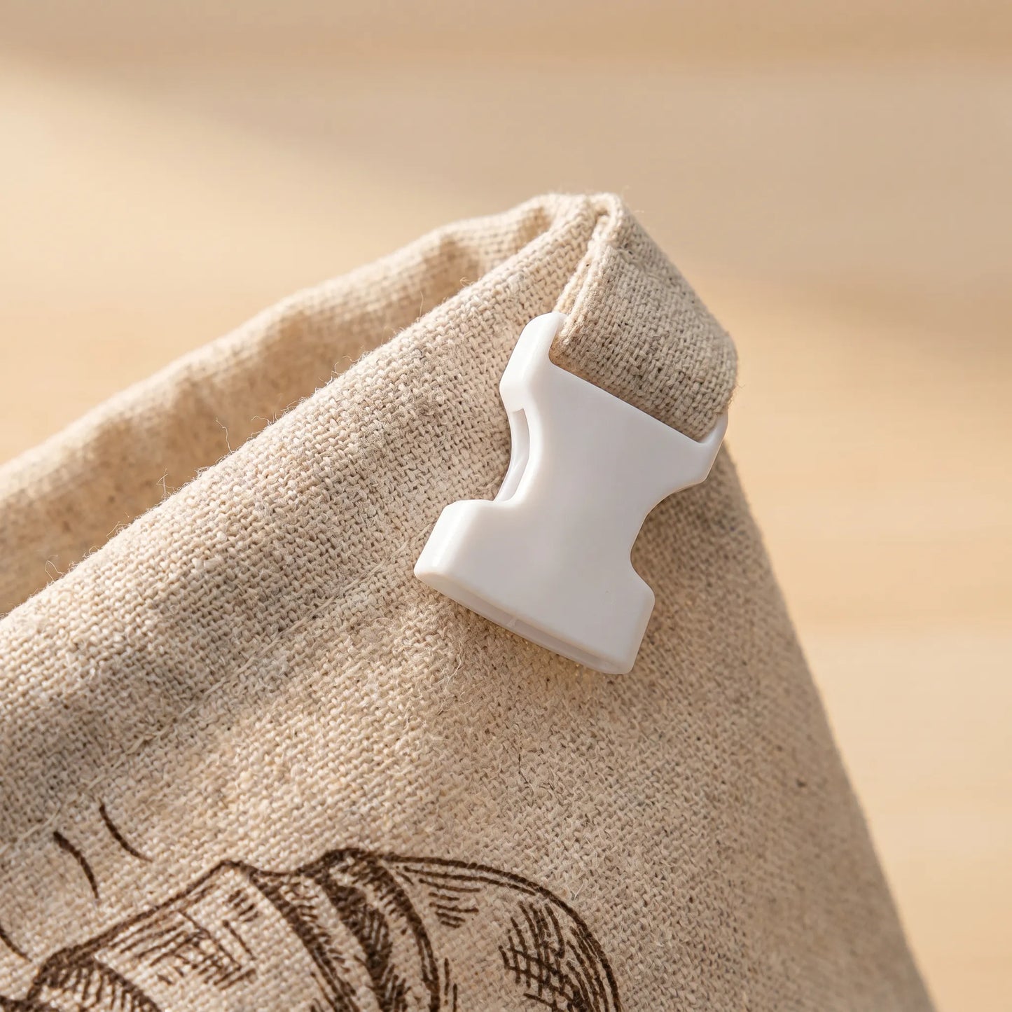 Detail Clip-Verschluss des WachsBag