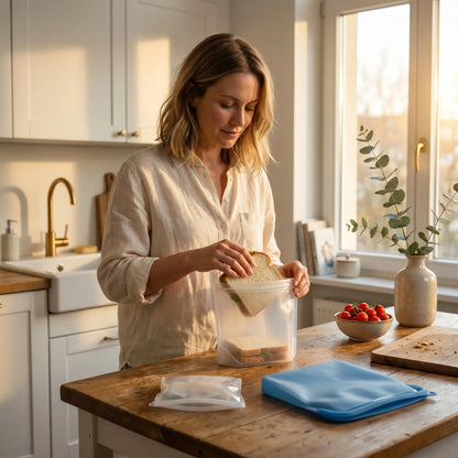 HaltBar in moderner Küche — Plastik-Beutel und Frischhaltefolie ersetzen
